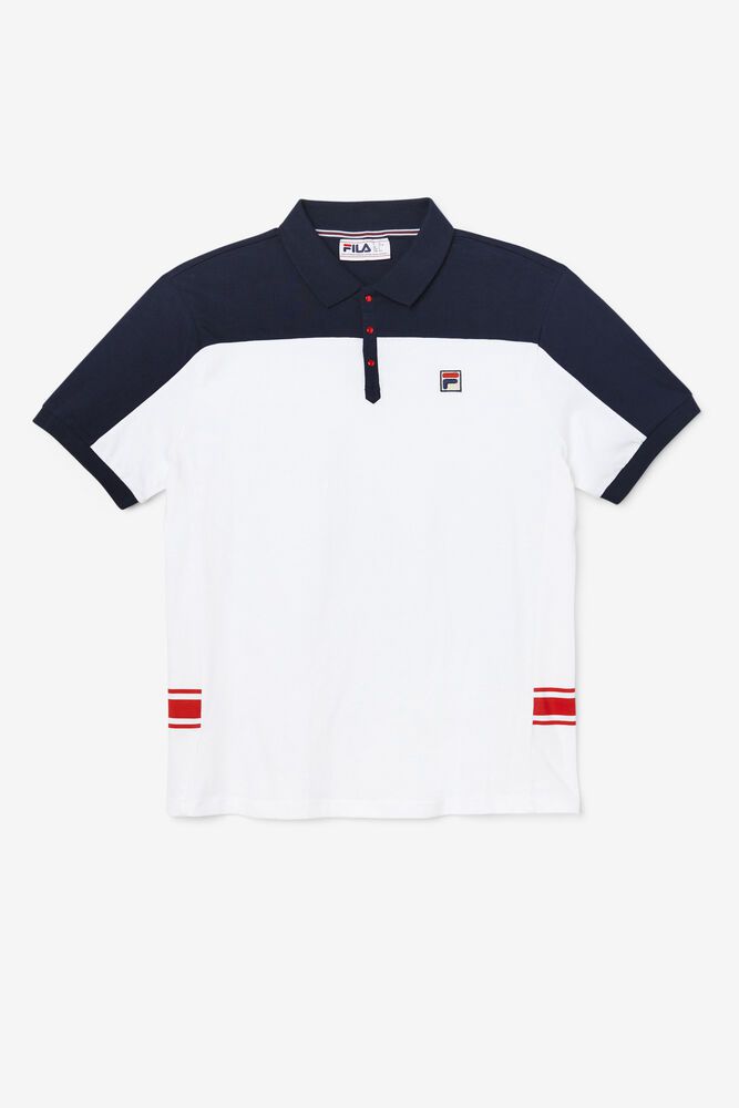 Fila Polo Mens White Mivvi - Ireland 54603-THCN